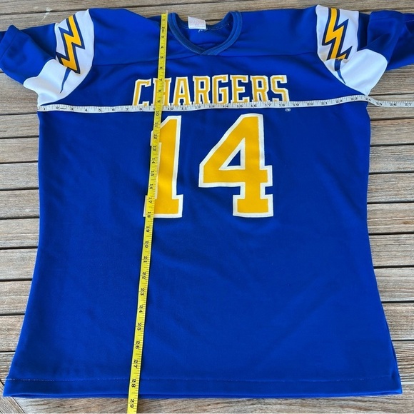 VTG Rawlings Chargers NFL Jersey Dan Fouts #14 70s 80s USA Made Bolts Medium GUC - Picture 13 of 16
